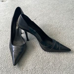 Black Aldo pointed toe heels